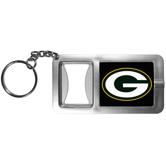 Green Bay Packers Flashlight Key Chain with Bottle Opener (SSKG) - 757 Sports Collectibles