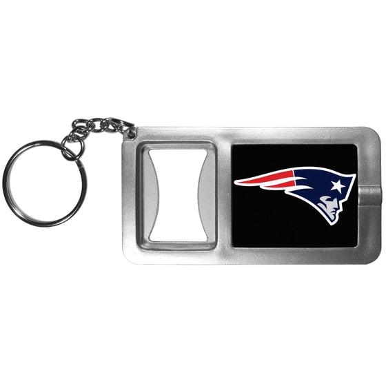 New England Patriots Flashlight Key Chain with Bottle Opener (SSKG) - 757 Sports Collectibles