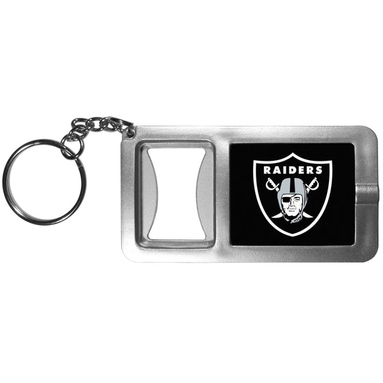 Oakland Raiders Flashlight Key Chain with Bottle Opener (SSKG) - 757 Sports Collectibles