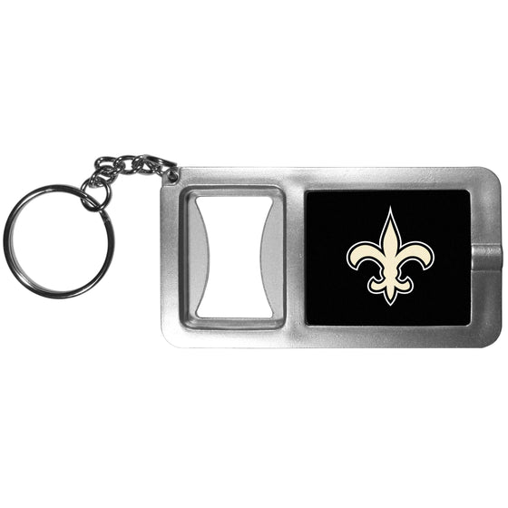 New Orleans Saints Flashlight Key Chain with Bottle Opener (SSKG) - 757 Sports Collectibles