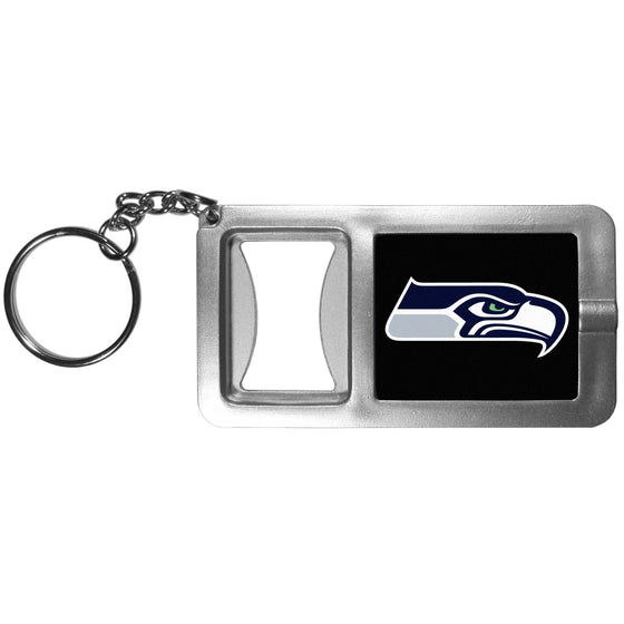 Seattle Seahawks Flashlight Key Chain with Bottle Opener (SSKG) - 757 Sports Collectibles