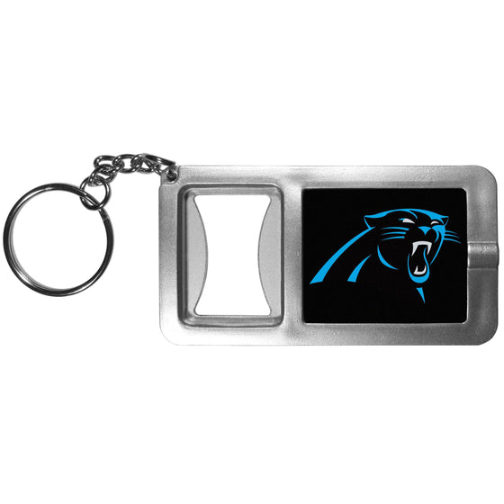 Carolina Panthers Flashlight Key Chain with Bottle Opener (SSKG) - 757 Sports Collectibles