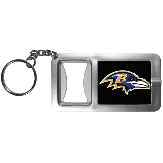 Baltimore Ravens Flashlight Key Chain with Bottle Opener (SSKG) - 757 Sports Collectibles