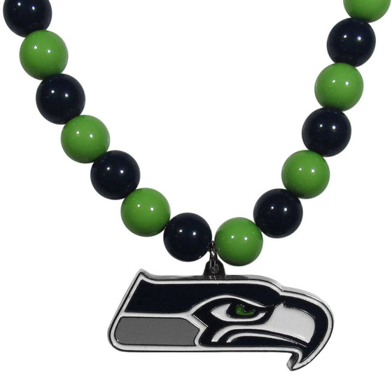 Seattle Seahawks Fan Bead Necklace (SSKG) - 757 Sports Collectibles