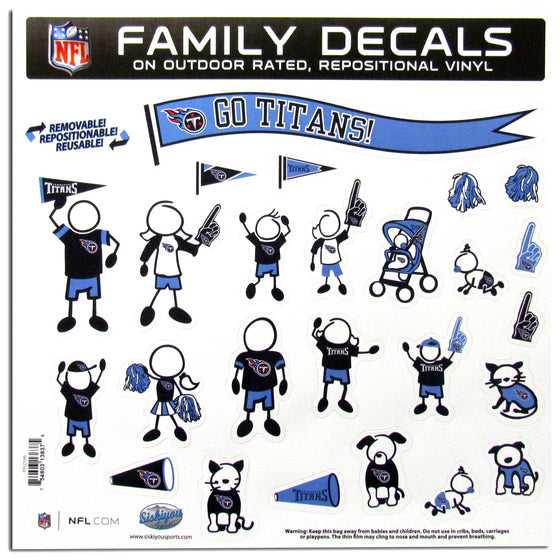 Tennessee Titans Family Decal Set Large (SSKG) - 757 Sports Collectibles