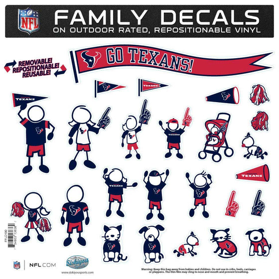 Houston Texans Family Decal Set Large (SSKG) - 757 Sports Collectibles