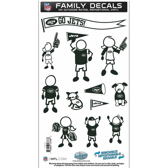 New York Jets Family Decal Set Medium (SSKG) - 757 Sports Collectibles