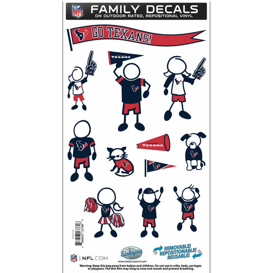 Houston Texans Family Decal Set Medium (SSKG) - 757 Sports Collectibles