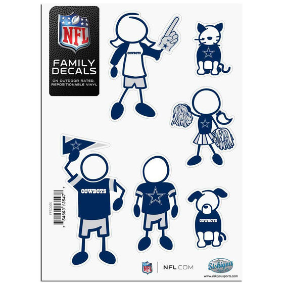 Dallas Cowboys Family Decal Set Small (SSKG) - 757 Sports Collectibles