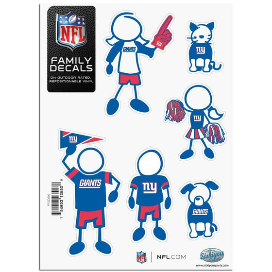 New York Giants Family Decal Set Small (SSKG) - 757 Sports Collectibles