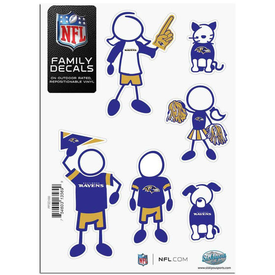 Baltimore Ravens Family Decal Set Small (SSKG) - 757 Sports Collectibles