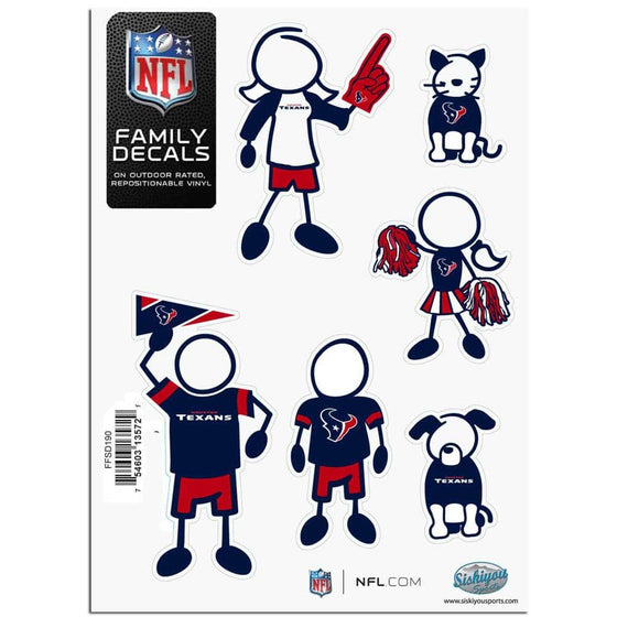 Houston Texans Family Decal Set Small (SSKG) - 757 Sports Collectibles