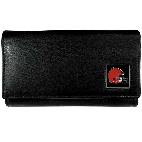 Cleveland Browns Leather Women's Wallet (SSKG) - 757 Sports Collectibles