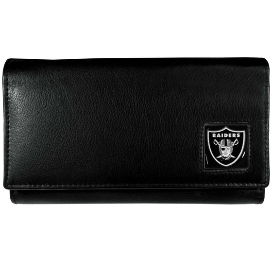 Oakland Raiders Leather Women's Wallet (SSKG) - 757 Sports Collectibles