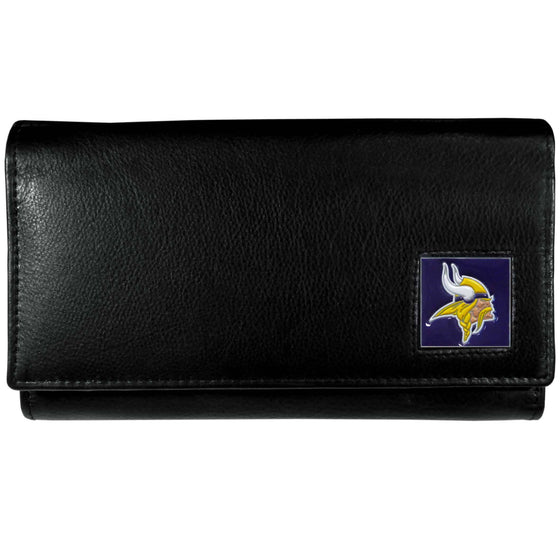 Minnesota Vikings Leather Women's Wallet (SSKG) - 757 Sports Collectibles