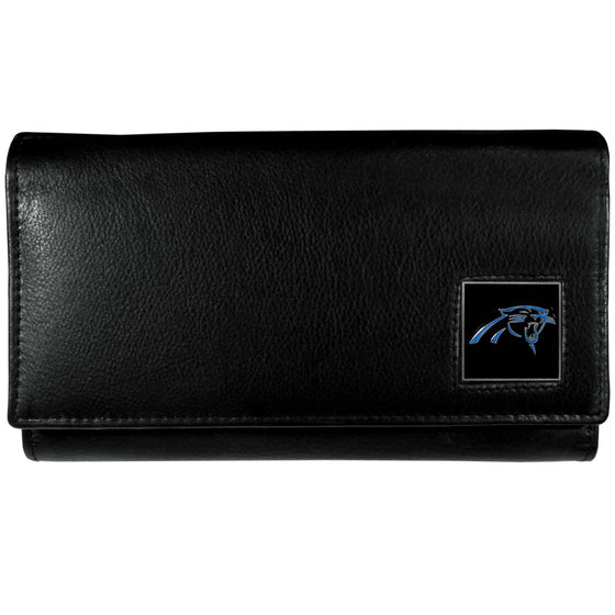Carolina Panthers Leather Women's Wallet (SSKG) - 757 Sports Collectibles