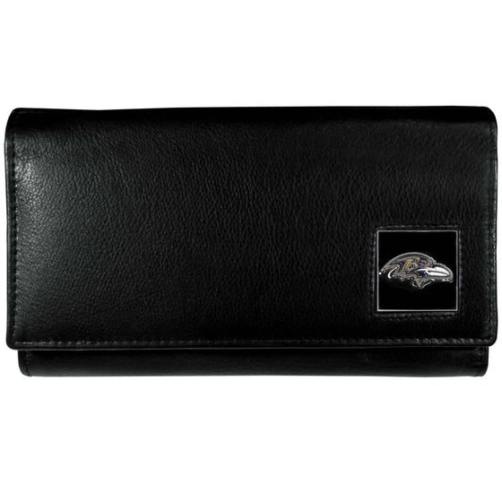 Baltimore Ravens Leather Women's Wallet (SSKG) - 757 Sports Collectibles