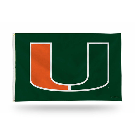 MIAMI HURRICANES BANNER FLAG (Rico) - 757 Sports Collectibles