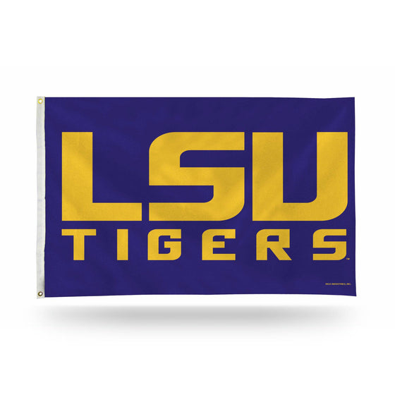 LSU "BLOCK LETTERS" PURPLE BACK 3 X 5 (Rico) - 757 Sports Collectibles