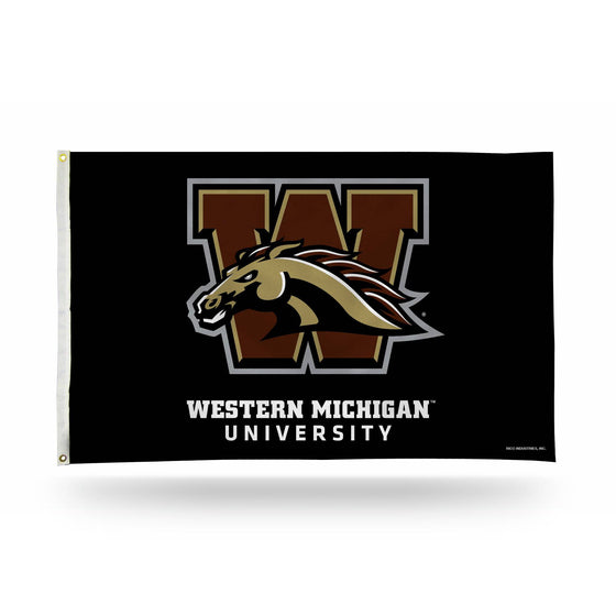 WESTERN MICHIGAN 3 X 5 BANNER FLAG (Rico) - 757 Sports Collectibles