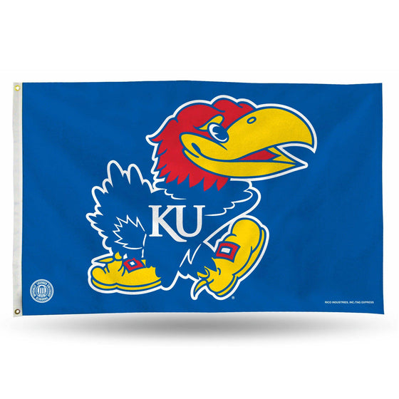 KANSAS JAYHAWK BANNER FLAG (Rico) - 757 Sports Collectibles