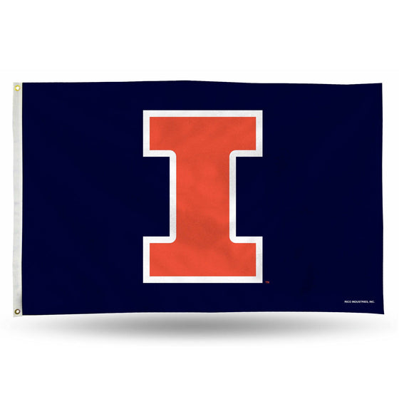 ILLINOIS Fighting Illini BANNER FLAG (Rico) - 757 Sports Collectibles