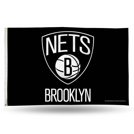 BROOKLYN NETS 3X5 BANNER FLAG (Rico) - 757 Sports Collectibles