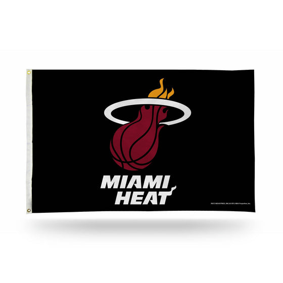 MIAMI HEAT BANNER FLAG BLACK (Rico) - 757 Sports Collectibles