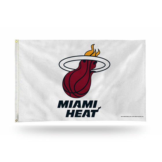 MIAMI HEAT WHITE BANNER FLAG (Rico) - 757 Sports Collectibles