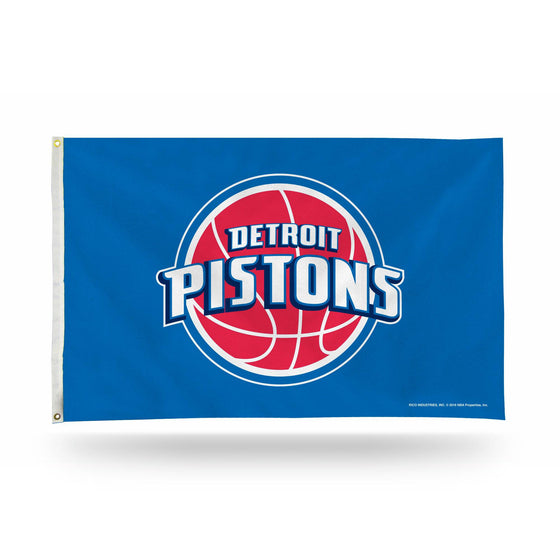 DETROIT PISTONS 3X5 BANNER FLAG (Rico) - 757 Sports Collectibles