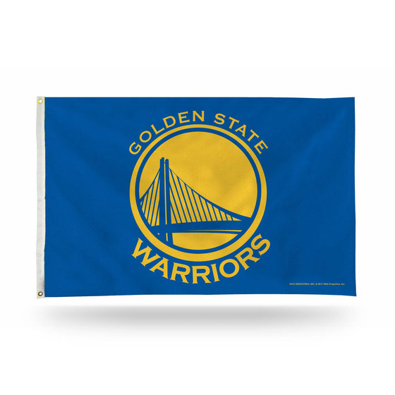 GOLDEN ST WARRIORS BANNER FLAG - BLUE BACKGROUND (Rico) - 757 Sports Collectibles