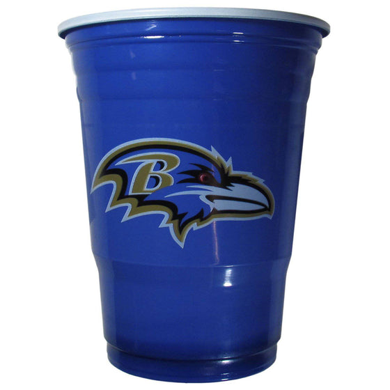 NFL Baltimore Ravens Plastic Game Day Solo Cups (18 pack - 18 oz) - 757 Sports Collectibles