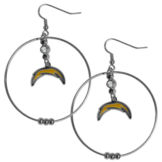 Los Angeles Chargers 2 Inch Hoop Earrings (SSKG) - 757 Sports Collectibles