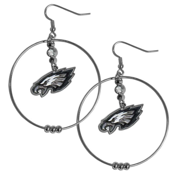 Philadelphia Eagles 2 Inch Hoop Earrings (SSKG) - 757 Sports Collectibles