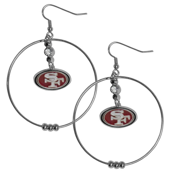 San Francisco 49ers 2 Inch Hoop Earrings (SSKG) - 757 Sports Collectibles