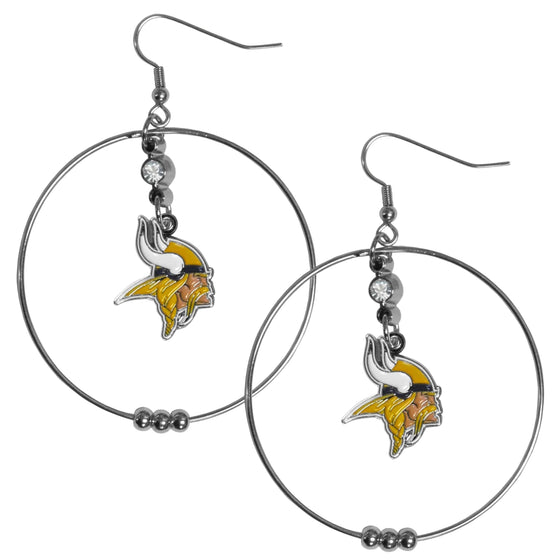 Minnesota Vikings 2 Inch Hoop Earrings (SSKG) - 757 Sports Collectibles