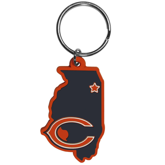 Chicago Bears Home State Flexi Key Chain (SSKG) - 757 Sports Collectibles