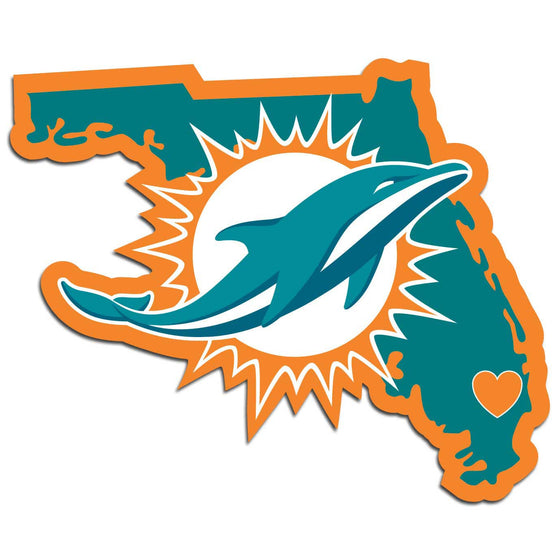 Miami Dolphins Home State Decal (SSKG) - 757 Sports Collectibles