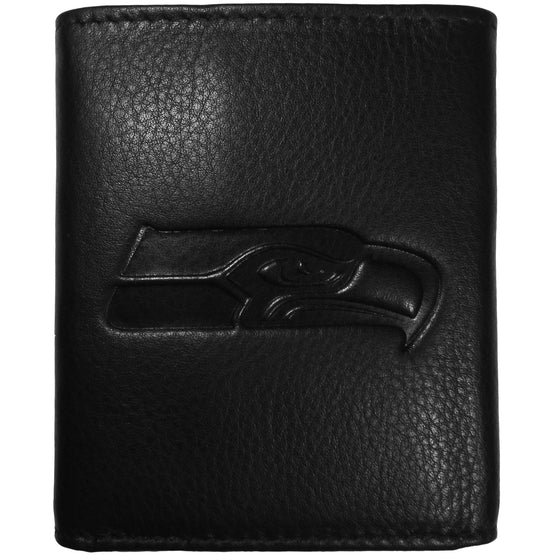 Seattle Seahawks Embossed Leather Tri-fold Wallet (SSKG) - 757 Sports Collectibles