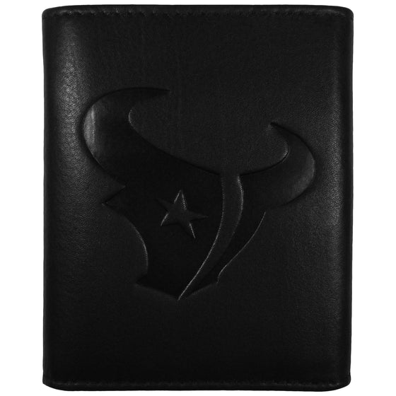 Houston Texans Embossed Leather Tri-fold Wallet (SSKG) - 757 Sports Collectibles