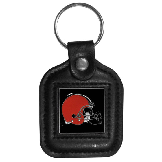 Cleveland Browns Square Leatherette Key Chain (SSKG) - 757 Sports Collectibles