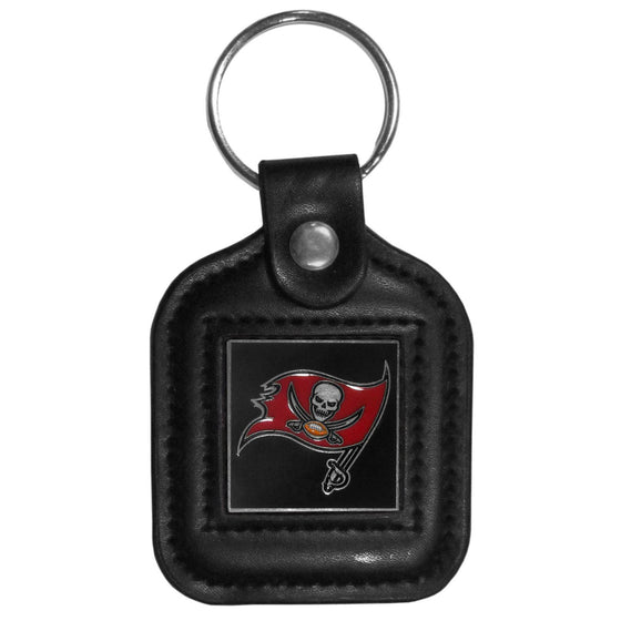 Tampa Bay Buccaneers Square Leatherette Key Chain (SSKG) - 757 Sports Collectibles