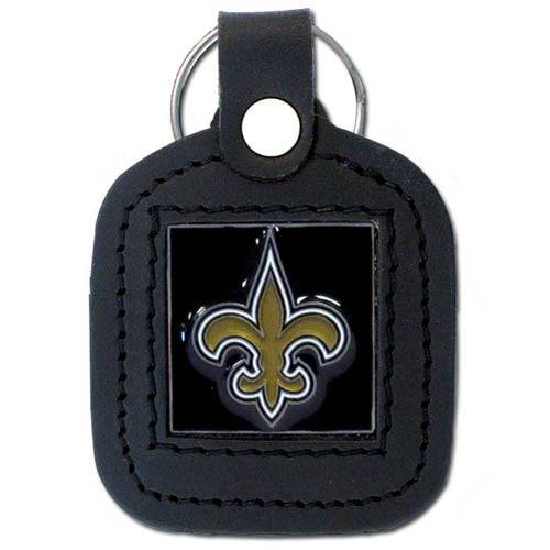 New Orleans Saints Square Leatherette Key Chain (SSKG) - 757 Sports Collectibles