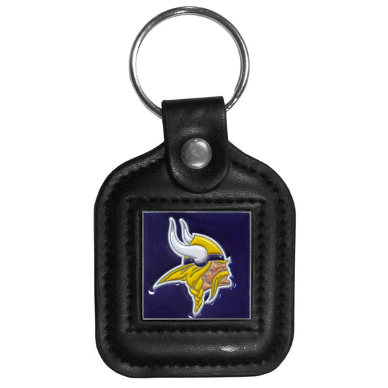 Minnesota Vikings Square Leatherette Key Chain (SSKG) - 757 Sports Collectibles