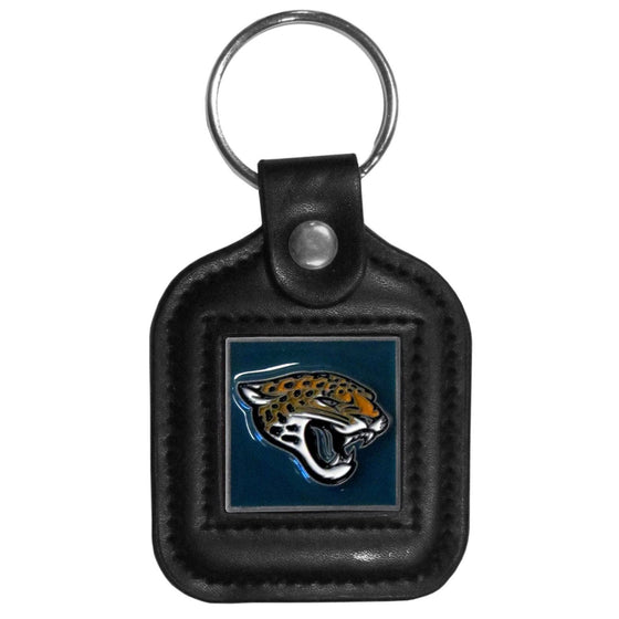 Jacksonville Jaguars Square Leatherette Key Chain (SSKG) - 757 Sports Collectibles