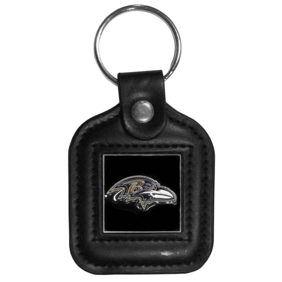 Baltimore Ravens Square Leatherette Key Chain (SSKG) - 757 Sports Collectibles