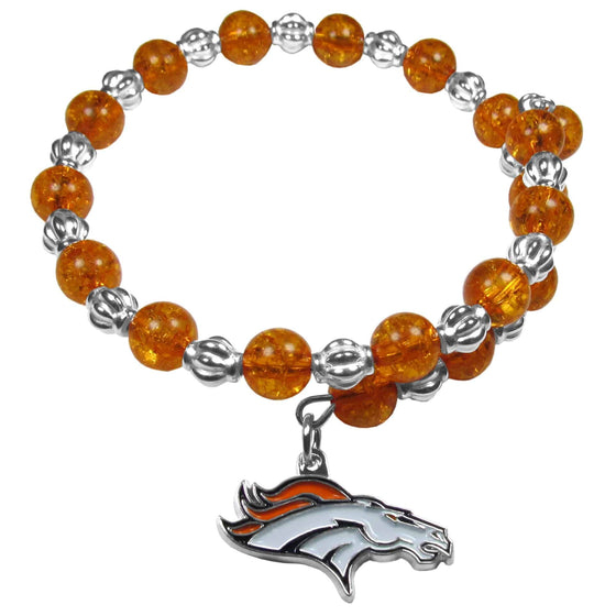 Denver Broncos Bead Memory Wire Bracelet (SSKG) - 757 Sports Collectibles