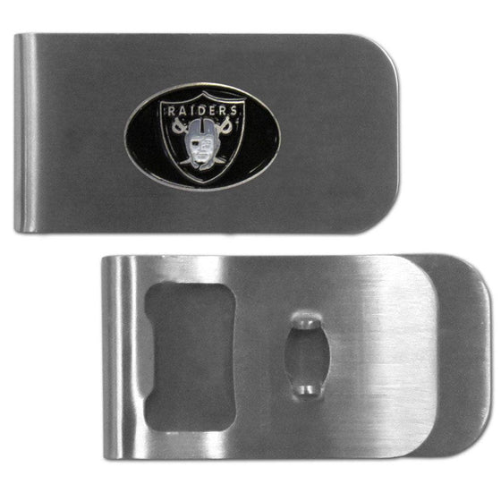 Oakland Raiders Bottle Opener Money Clip (SSKG) - 757 Sports Collectibles