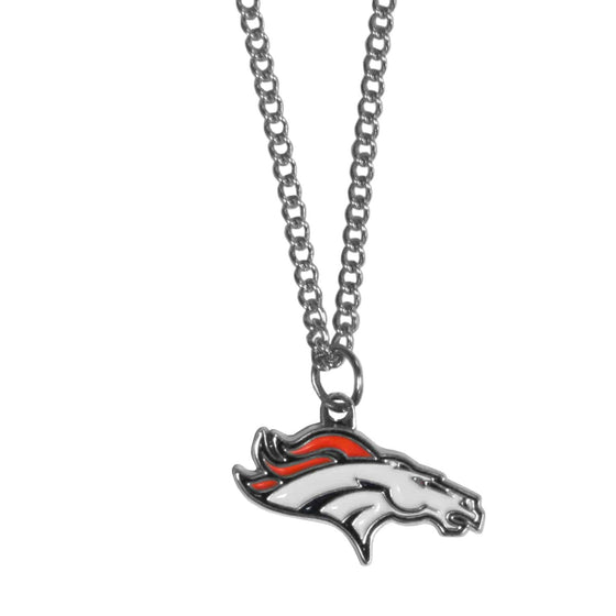 Denver Broncos Chain Necklace with Small Charm (SSKG) - 757 Sports Collectibles