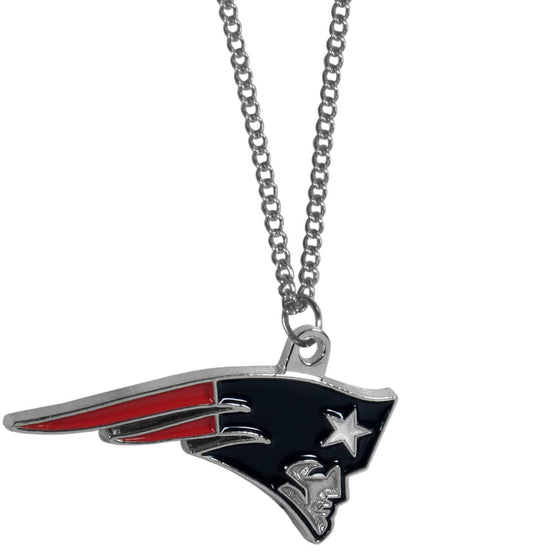 New England Patriots Chain Necklace with Small Charm (SSKG) - 757 Sports Collectibles